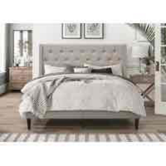 Herman Queen upholstered platform bed