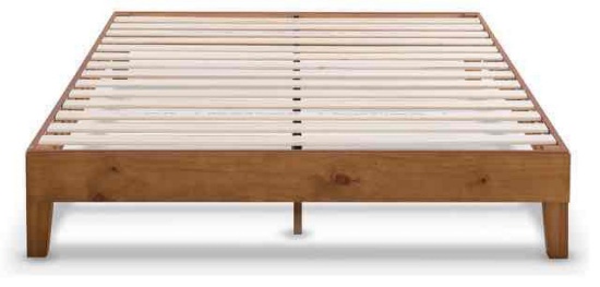 Mid century platform bed upholstered