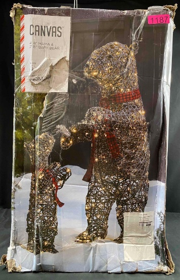 Mom & Baby Bear Pre-Lit LED Christmas Lawn Decor