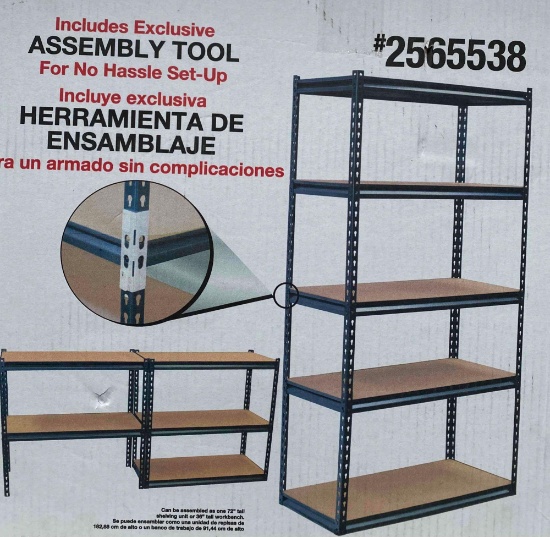 Project Source Steel Heavy Duty 5 Utility Shelving Unit