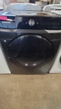 Samsung 7.5-cu ft Reversible Side Swing Door Stackable Steam Cycle Gas Dryer (Brushed Black) ENERGY