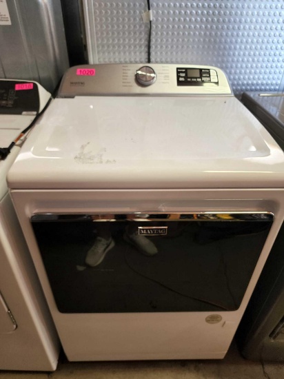 Maytag SMART Capable 7.4-cu ft Hamper DoorGas Dryer (White)