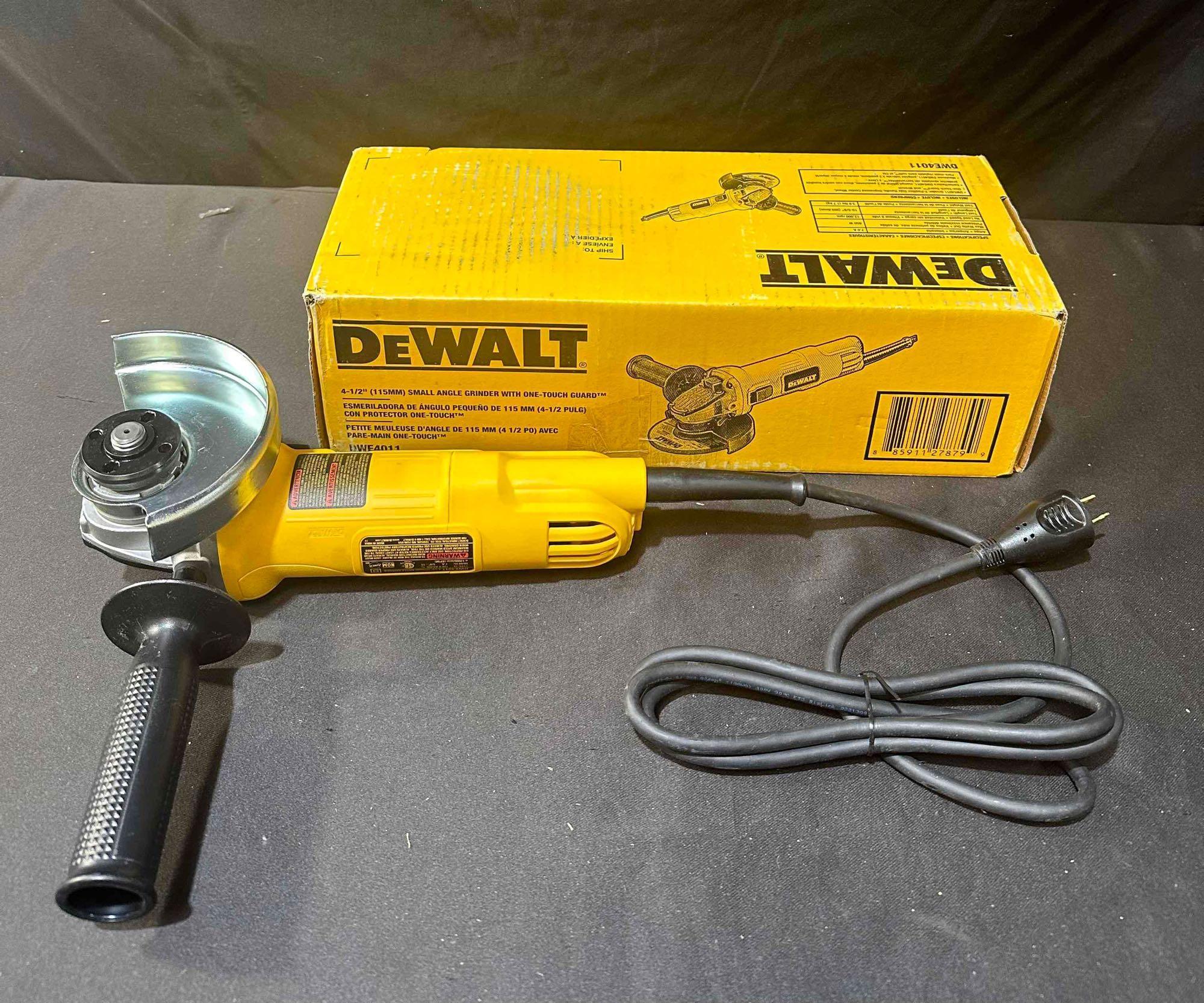 DEWALT 4-1/2 Small Angle Grinder With One-Touch Guard DWE4011