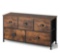 Dresser Organizer With 5 Drawers And Wooden Top-Rustic Brown