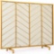 Generic Julimoon Fireplace Screen, 39 x 31 Inch Fireplace Fence w/ Metal Mesh, Decorative Scroll,