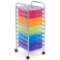 10 Drawer Rolling Storage Cart Organizer-Color