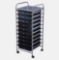Costway 10 Drawer Rolling Storage Cart Scrapbook Paper Office School Organizer Black