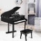 New 30 Keys Childs Toy Grand Baby Piano With Kids Pinao Bench Wood