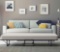 Rollaway Guest Bed With Sturdy Steel Frame And Wheels-Beige