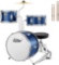 Eastar 3 Piece 14 Inch Acoustic Drum Set for Junior with Adjustable Chair/Cymbal/Pedal/Two Pairs Of