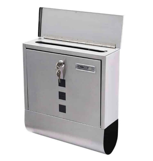 Wall Mounted Steel Mail Box With Newspaper Roll