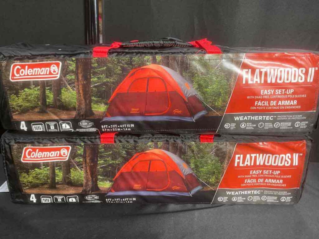 Coleman Flatwoods II 4 Person Tent - Red | Estate & Personal Property  Sporting Goods Outdoor Sports Equipment Camping & Hiking Equipment | Online  Auctions | Proxibid