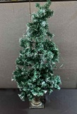 4 ft. Pre-lit Spiral Snowy Artificial Christmas Tree with Retro Urn Base