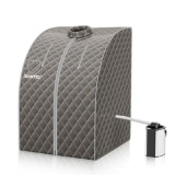 Costway Portable Steam Sauna w/ 9-gear Adjustable Temperature & Herbal Box