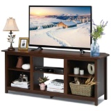 2-Tier Entertainment Media Console Center-Coffee