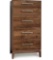 Mansfield 5-Drawer Narrow Walnut Dresser