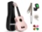 Donner Soprano Ukulele 21 Inch Free Online Lesson Bundle Bag Strap String Tuner Pick Polishing Cloth