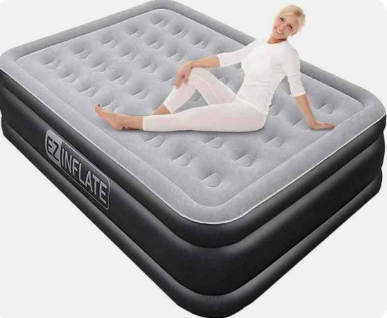 EZINFLATE Queen Double High Air bed