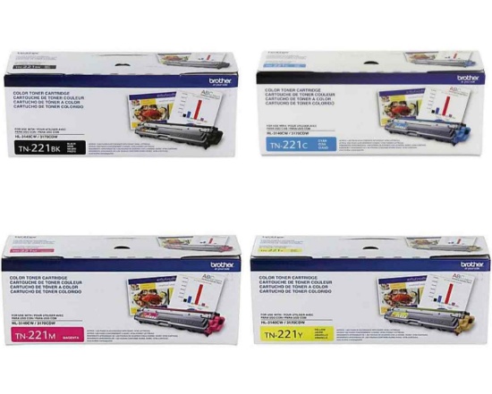 Brother Toner Cartridge Set (Black Cyan Magenta Yellow, 4-Pack)