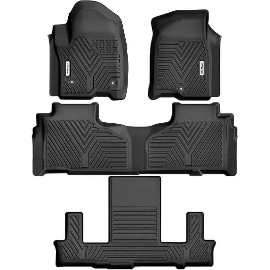 Car Mats 21-23 Chevy Tahoe/GMC Yukon/Cadillac Escalade Floor Mats w/ 2nd Row Bucket Seats, Floor
