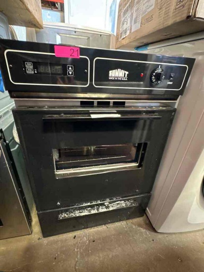 Summit 24 in. Single Gas Wall Oven in Black