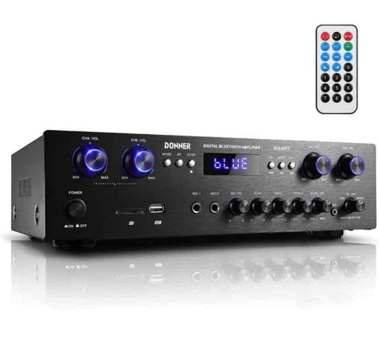 Donner Bluetooth 5.0 Stereo Audio Amplifier Receiver