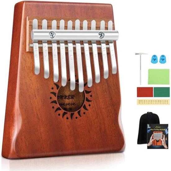 Donner DKL-10 Kalimba Thumb Piano 10-Note Basic Mahogany