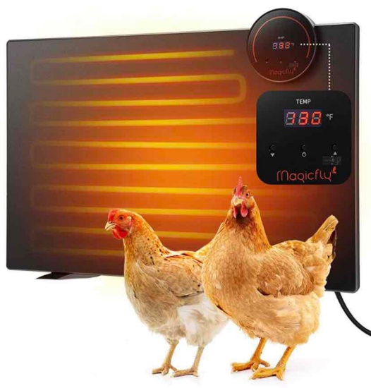 Magicfly Chicken Coop Heater, Large Radiant Heat Chicken Heater for Coop