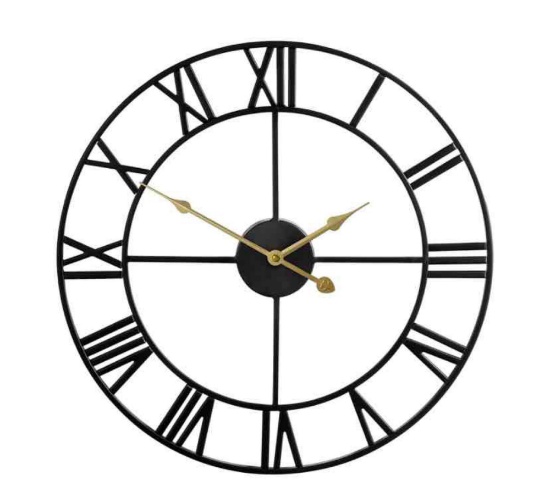 LEIKE Large Modern Metal Wall Clock