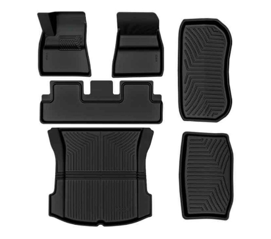 OEDRO Floor Mats Set for Tesla Model 3 2020-2023, All Weather Floor Mats Front Rear Cargo Liner Mat