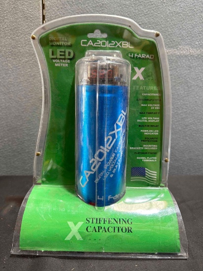Xpress 4 Farad Capacitor Grey with LED Voltage Meter