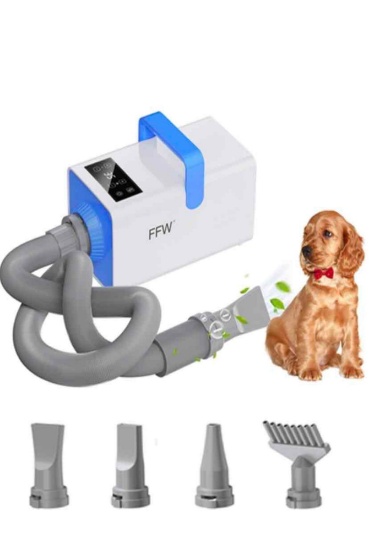 FFW Dog Dryer, 4.3HP/3200W Pet Grooming Dryer with LED Screen, High Velocity Professional Dog Blow