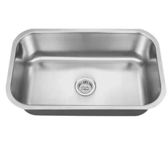 30" Undermount Single Basin Stainless Steel Kitchen Sink