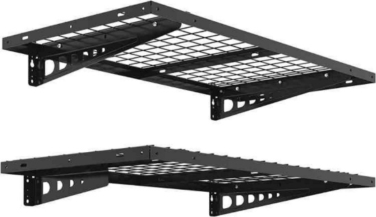 FLEXIMOUNTS 2-Pack 2x4ft Bike Storage Rack Garage Wall Shelves