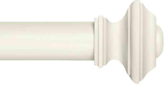 Ivilon Drapery Window Curtain Rod Set - Square Design 1 1/8 Rod