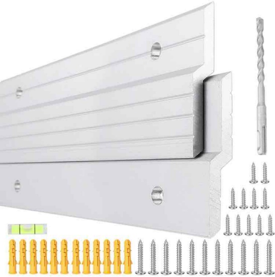 2-Pairs Heavy Duty 30-inch Aluminum French Cleat Hanger