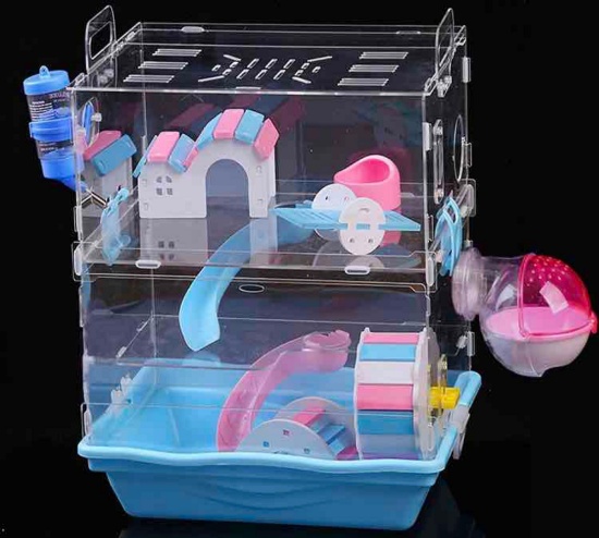 DuvinDD Hamster Cages with Crossover Tubes Tunnels