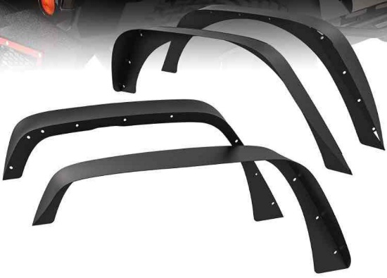 OeDRO OFF-ROAD 4X4 DIY OEDRO Flat Front & Rear Fender Flares Compatible with 2007-2018 Jeep Wrangler