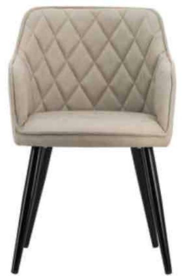 Quilted Back Black Dining Chair