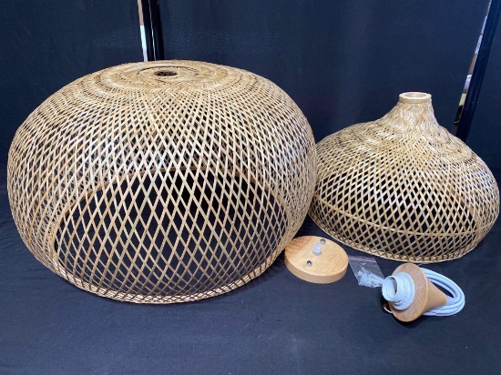 Arturesthome Weaving Bamboo Pendant Light for Kitchen Island