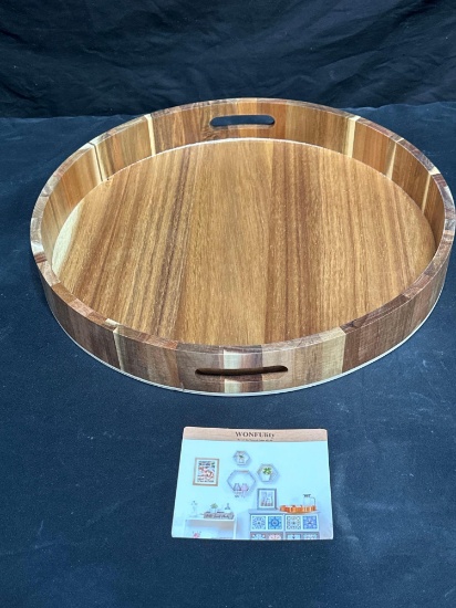 Round Wood Tray