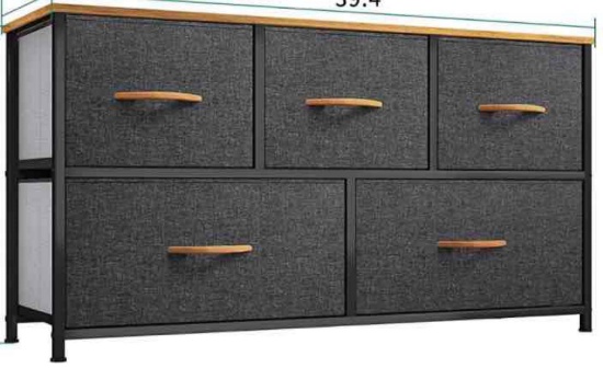 WLIVE Dresser for Bedroom with 5 Drawers