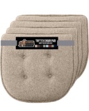 Gorilla Grip Tufted Memory Foam Chair Cushions, Set of 4