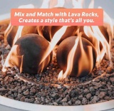 Skyflame Ceramic Fire Balls, Set of 6 Round Fire Stones Set for Indoor and Outdoor Fire Pits or