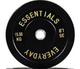 Everyday Essentials 35lb /15.88kg Olympic Bumper Weight Plate Steel Hub Single
