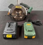 POPOMAN Cordless Circular Saw, with 20V 4.0Ah Battery&Fast Charger, 4300 RPM Speed, 2 Wood Cutting