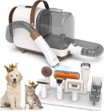 Bunfly Pet Clipper Grooming Kit and Vacuum Picks Up 99% Pet Hair, 6 Proven Grooming Tools