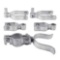 Everbilt 2-3/8 in. Galvanized Steel Chain Link Fence Walk Gate Hardware Set