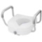 Glacier Bay E-Z Lock Raised Toilet Seat With Adjustable Armrests