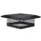 Master Flow 13 in. x 13 in. Galvanized Steel Fixed Chimney Cap in Black